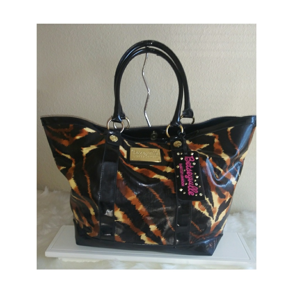 Betseyville Tiger -Striped Tote by Betsey Johnson